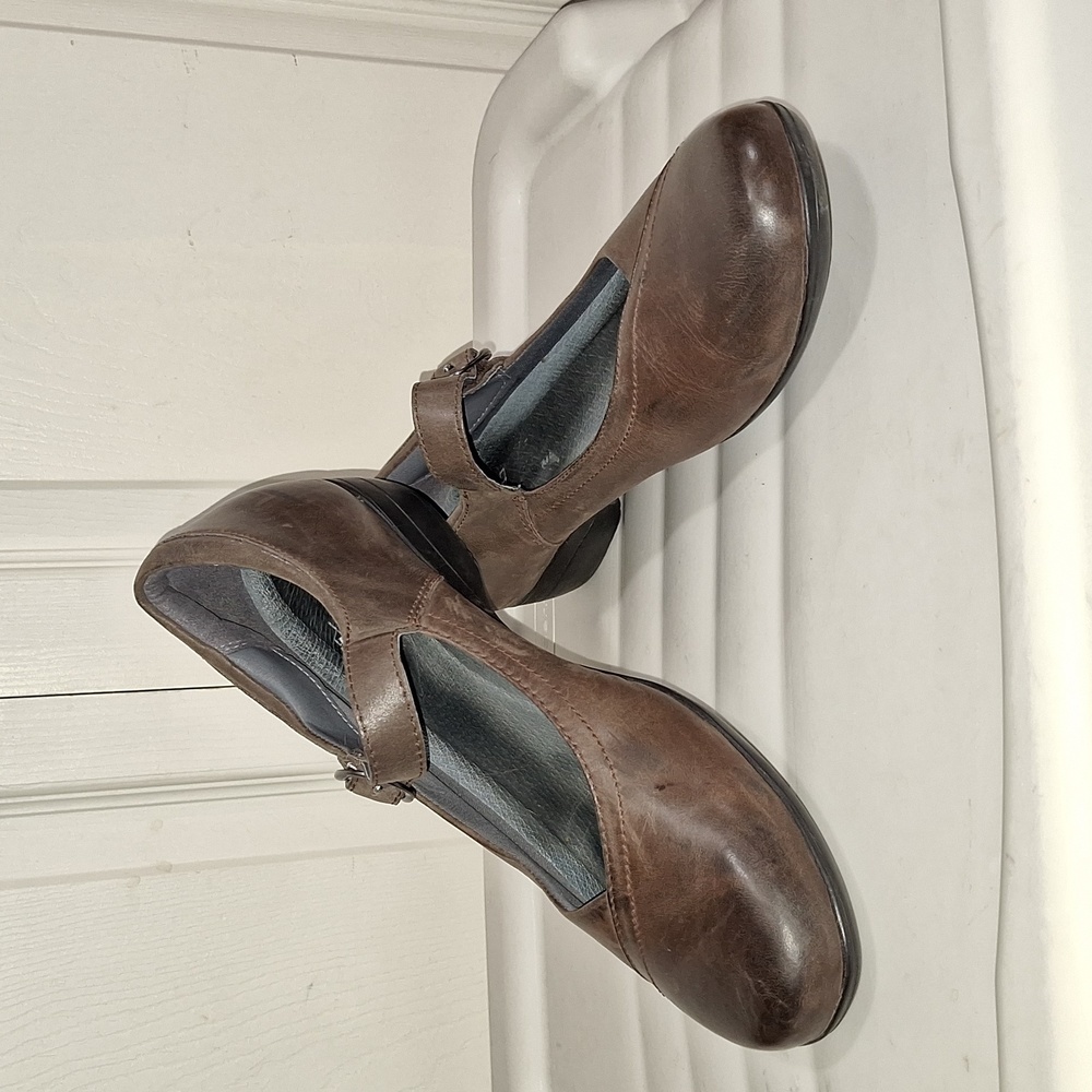 Dansko burnished leather mary janes -  size 40/9 - brown